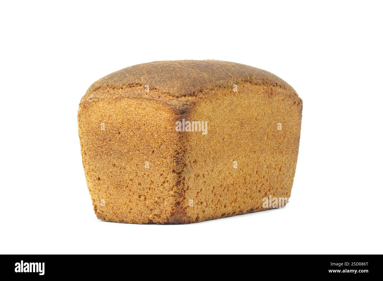 square loaf of russian brown rye bread isolated on white background ...