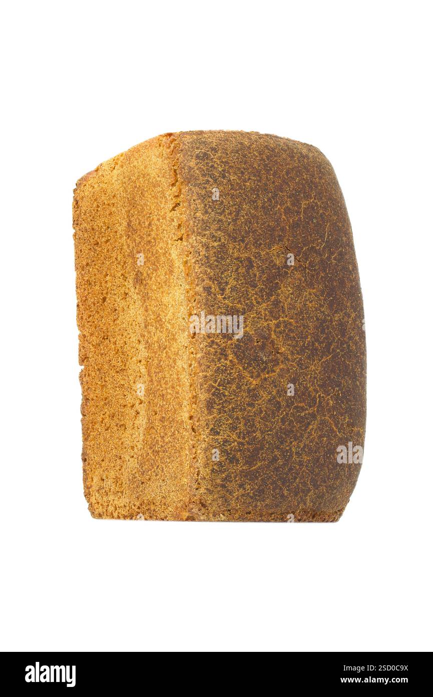 square loaf of russian brown rye bread isolated on white background ...