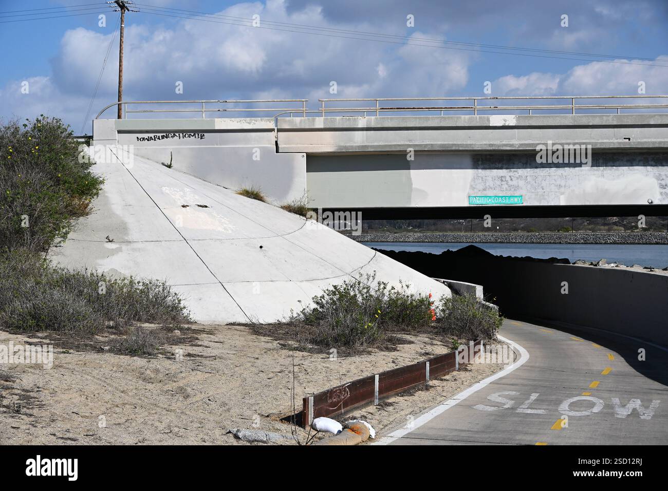 The Santa Ana River Trail underpass - The Santa Ana River Trail Underpass At Pacific Coast Highway 2SD12RJ 