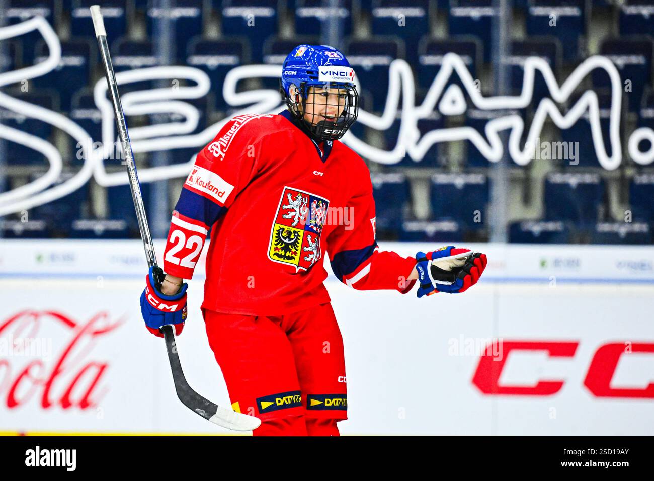 Tereza Plosova (CZE) in action during the Czech Republic vs Finland
