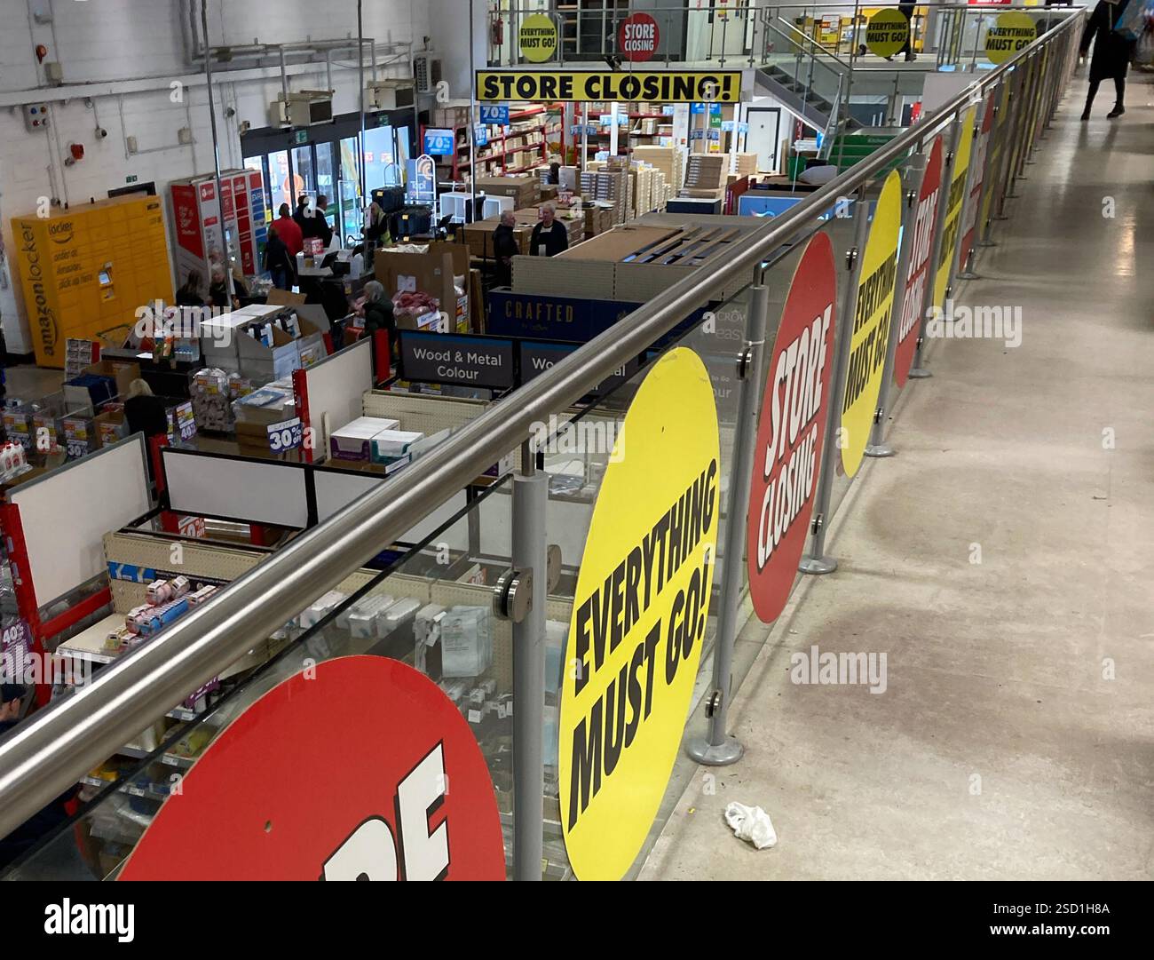 Homebase store at Craigleith Retail Park closing down with everything must go sales, Edinburgh, Scotland - Smartphone Captured Stock Image