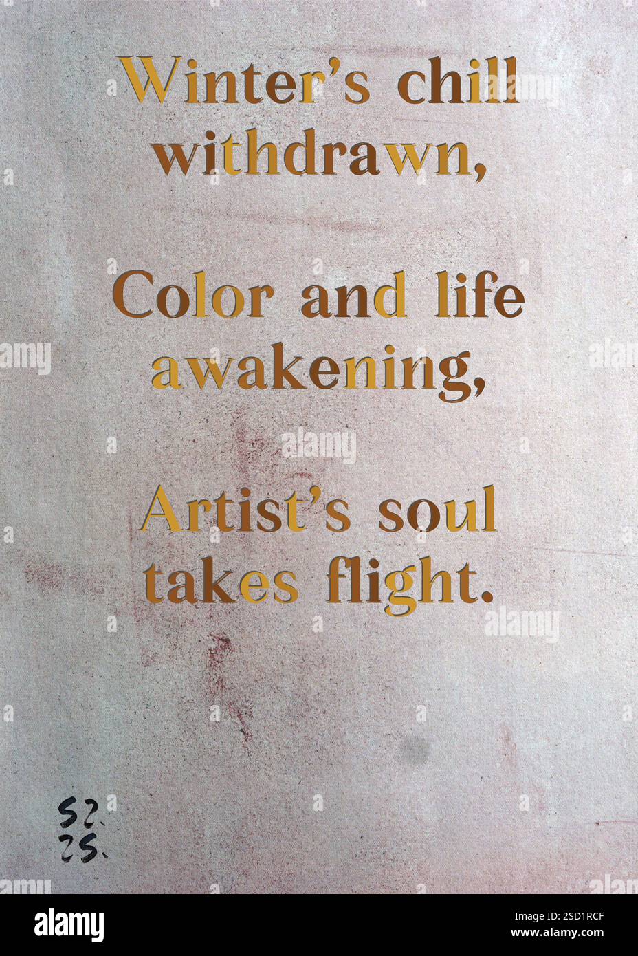 Withdrawn Color Winter's chill withdrawn, Color and life awakening, Artist's soul takes ...