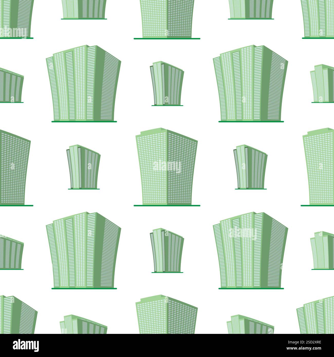 Building Side Pattern Seamless Pattern with modern isometric building on a white background ...