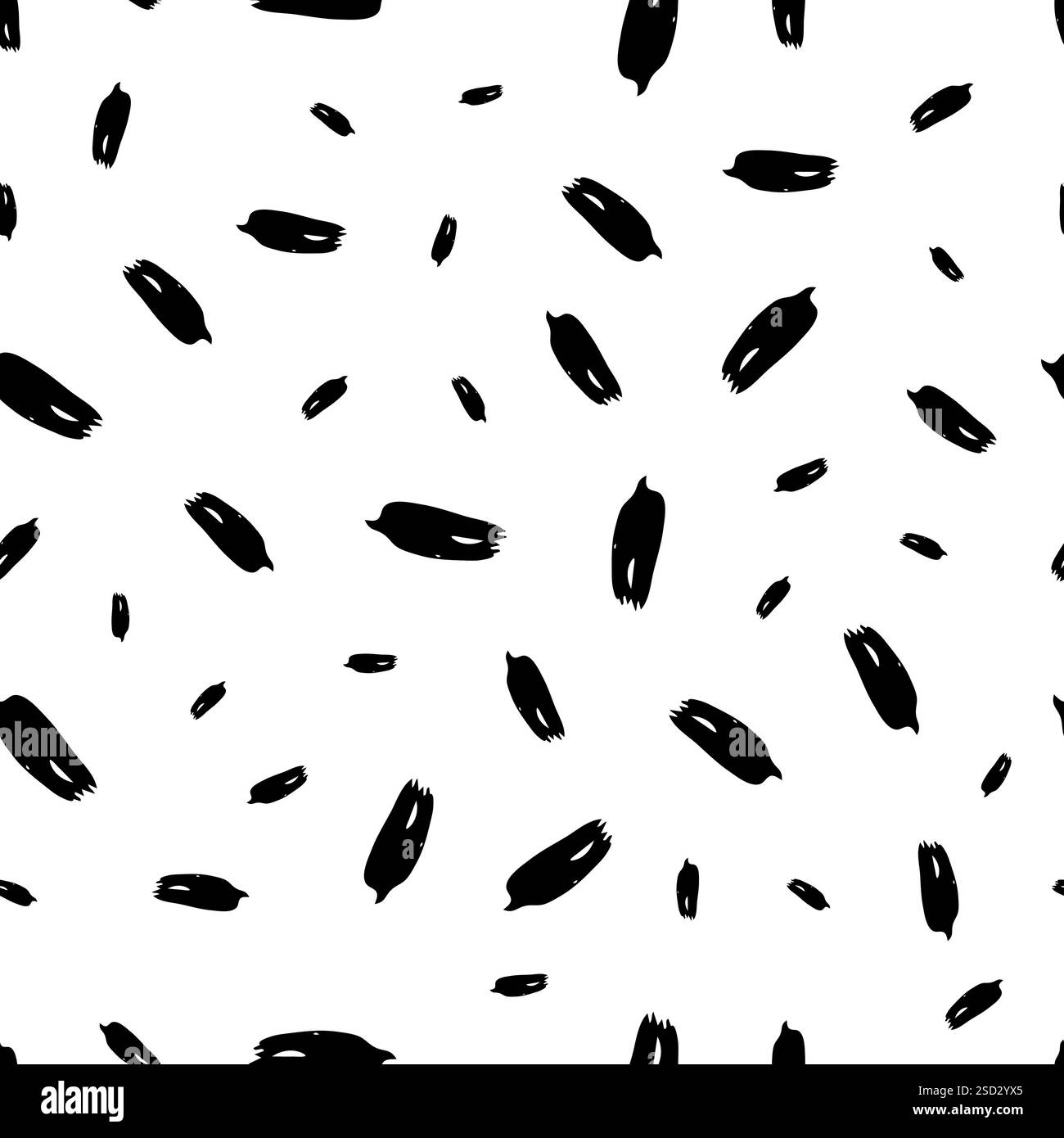 Seamless pattern with dark hand drawn scribble smear on white ...