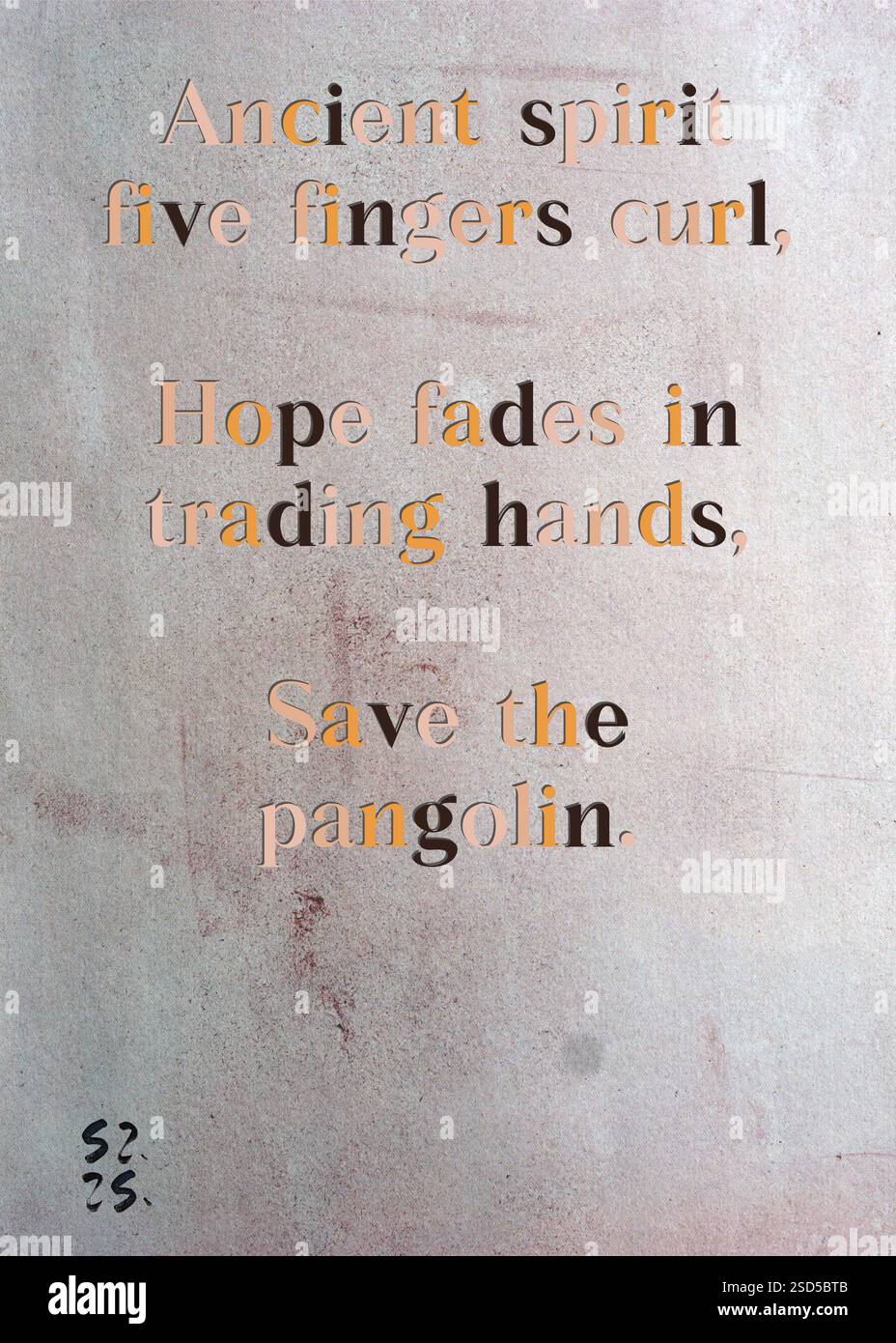 Ancient spirit five fingers curl, Hope fades in trading hands, Save the ...
