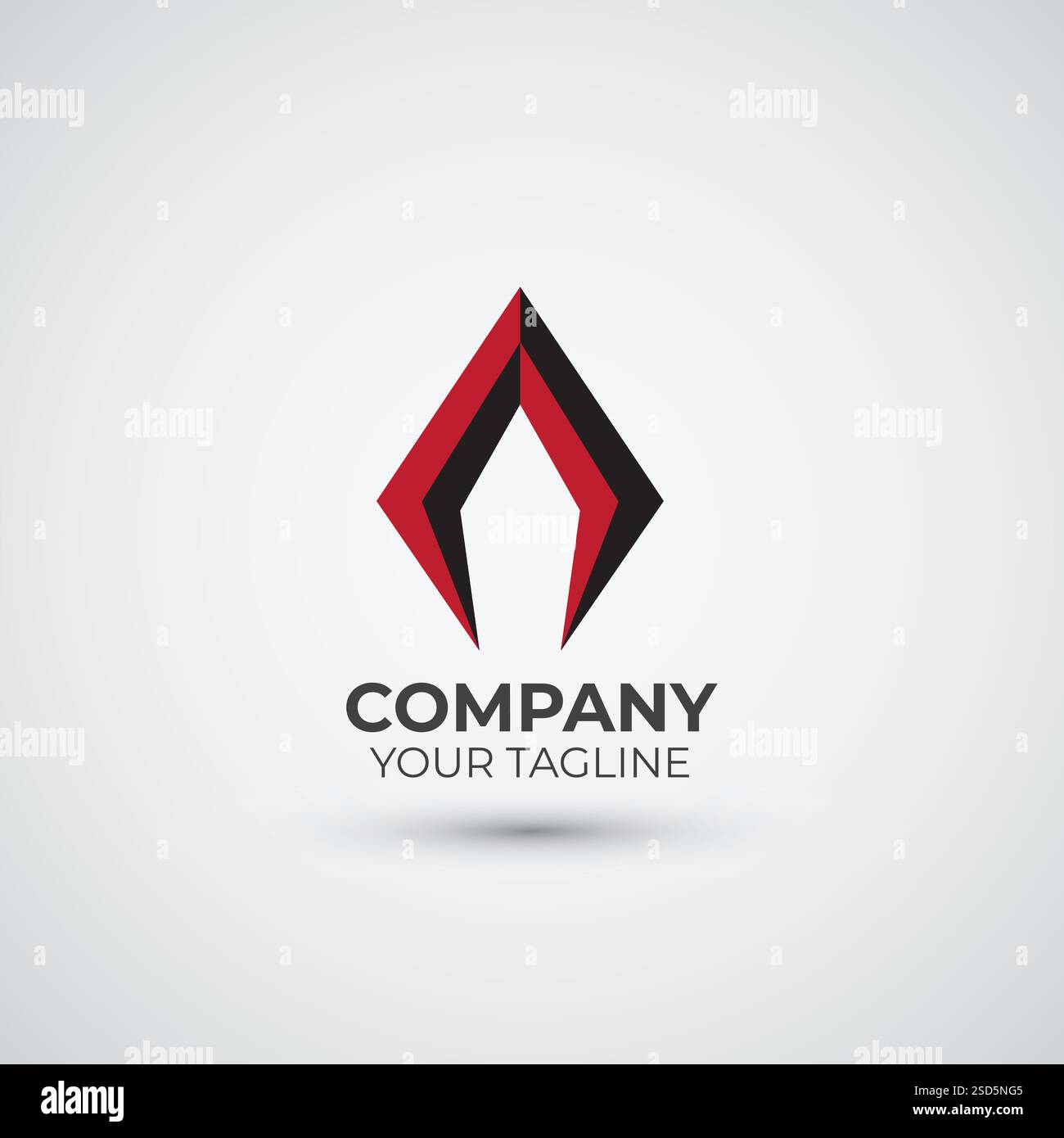 red A letter logo design template Stock Vector