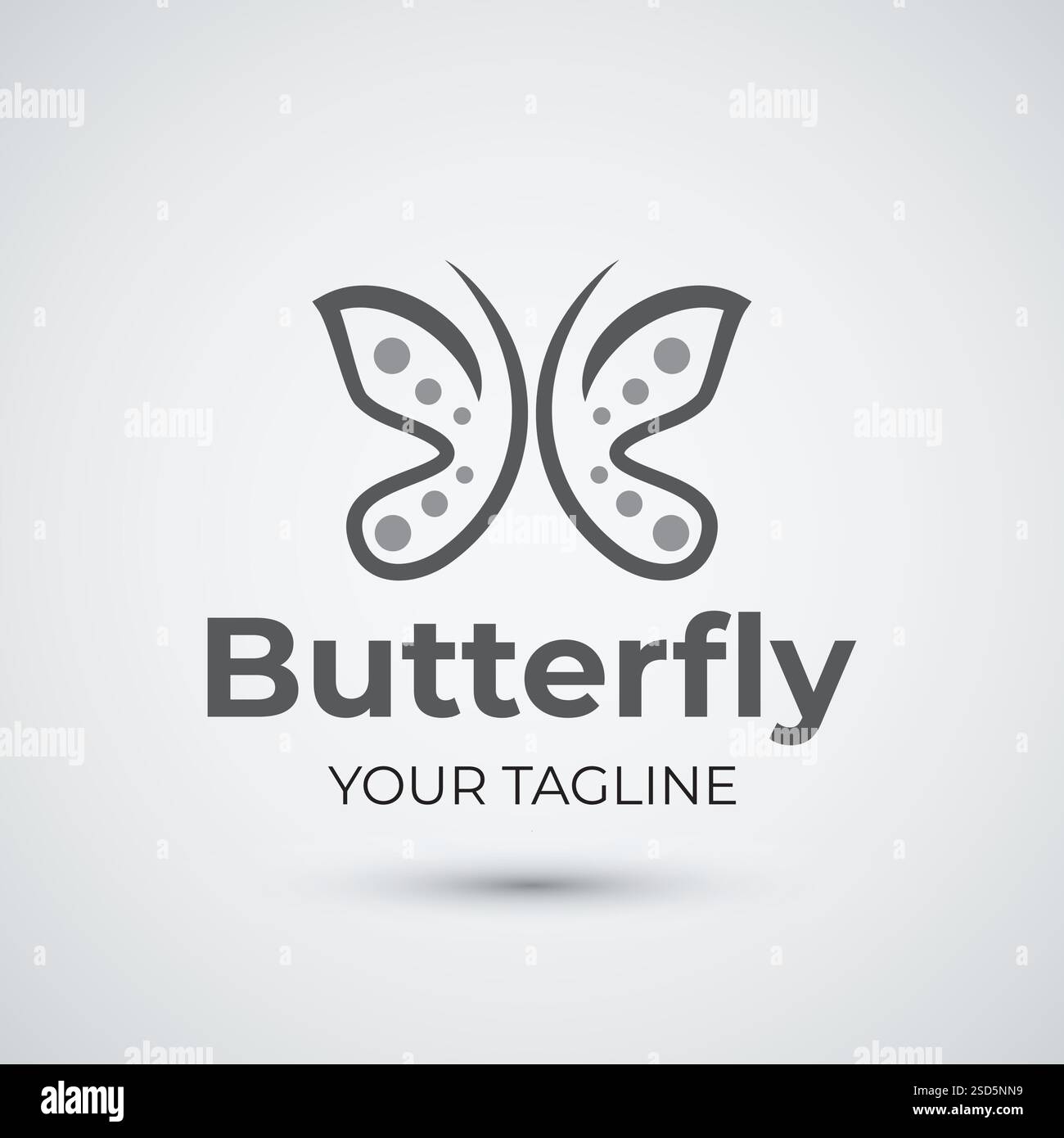 Abstract flat butterfly logo design Stock Vector