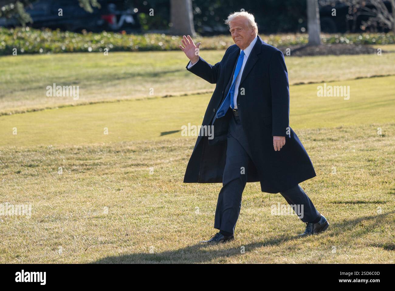 United States President Donald J Trump departs the White House in ...
