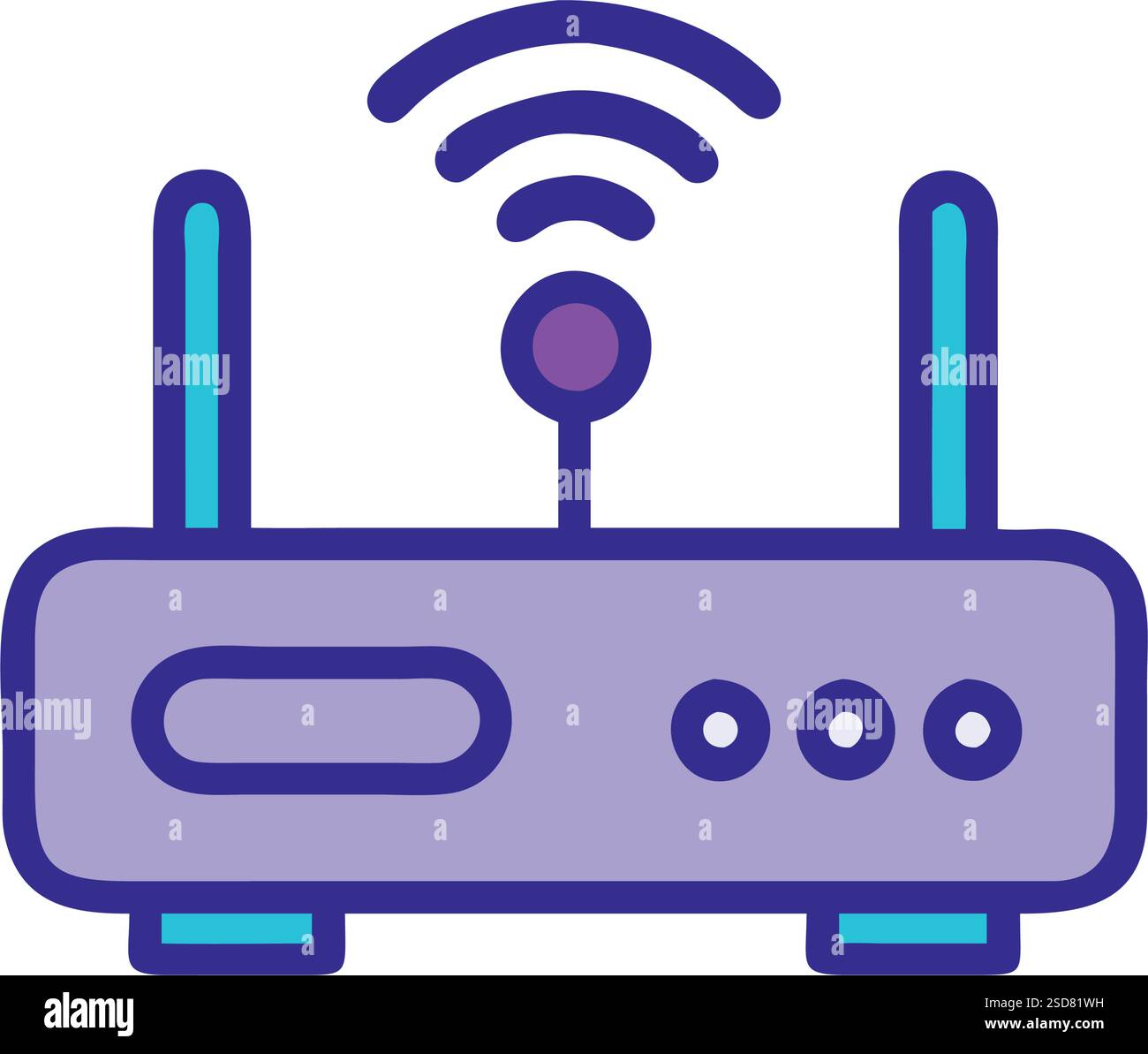 Smart wifi router home automation illustration Stock Vector Image & Art ...