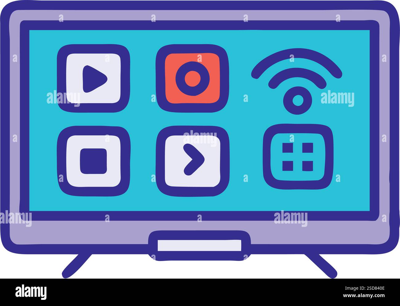 Smart TV interface home automation illustration Stock Vector Image ...