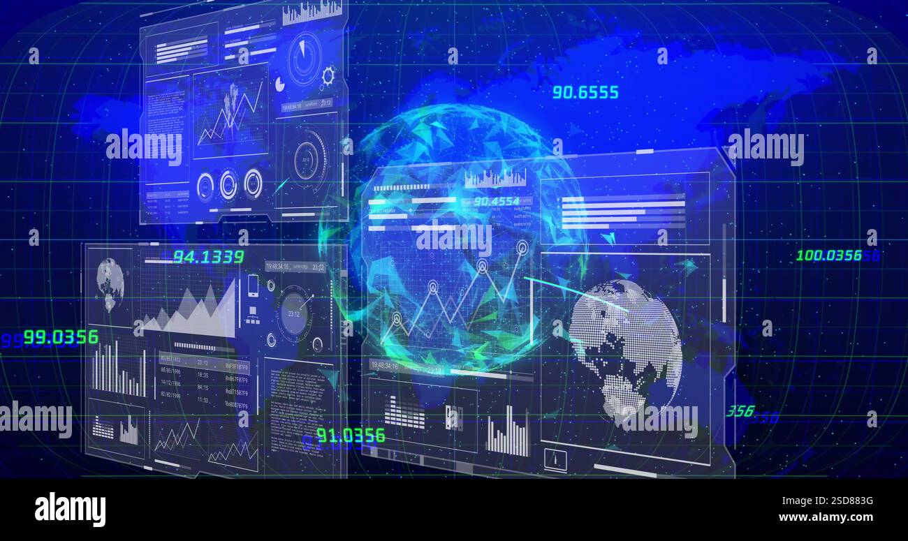 Digital data analytics and global network image over financial graphs ...