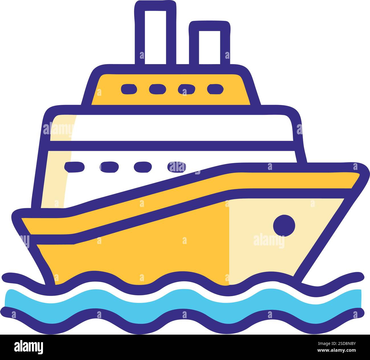 Cruise ship travel illustration Stock Vector Image & Art - Alamy
