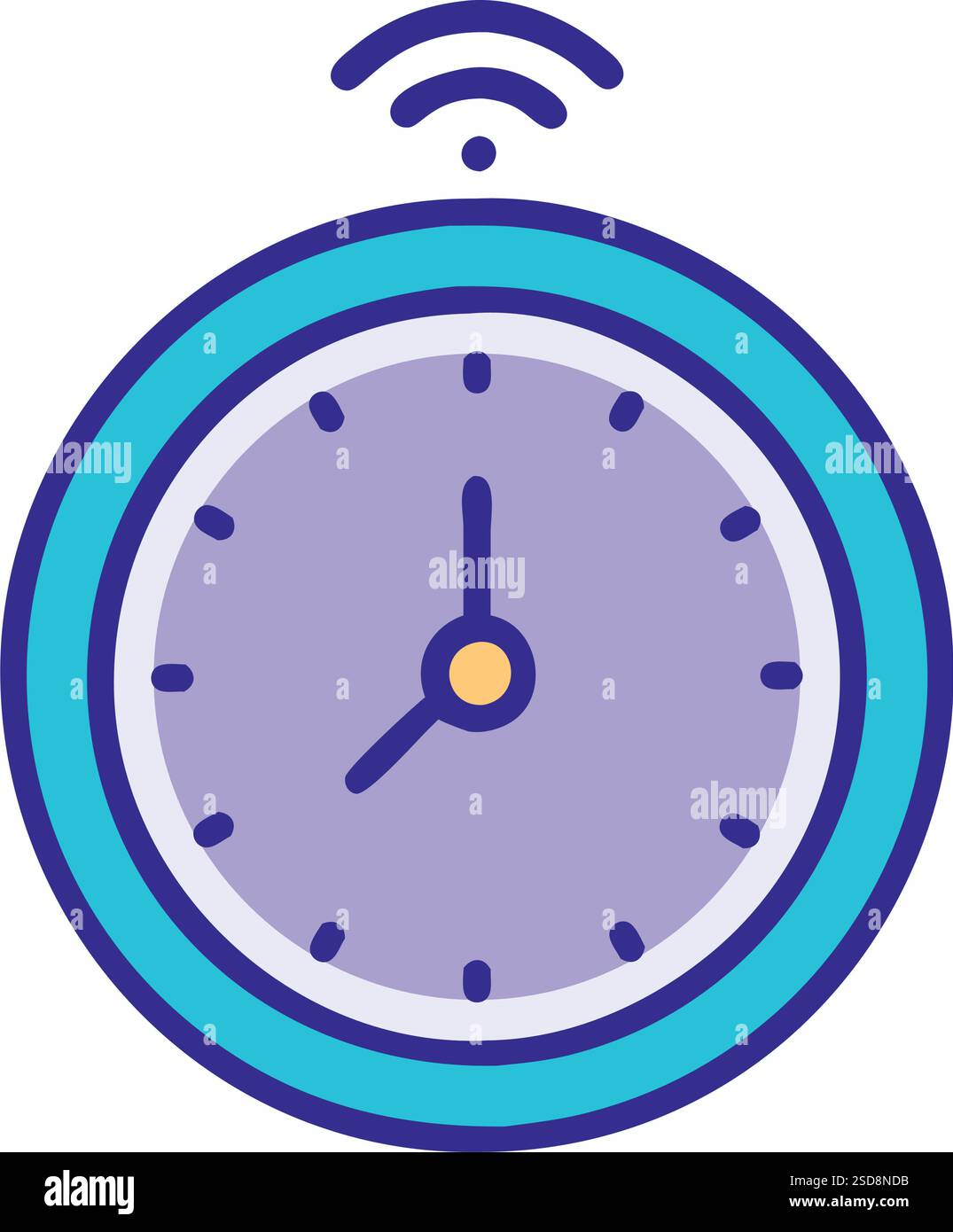 Smart clock home automation illustration Stock Vector Image & Art - Alamy