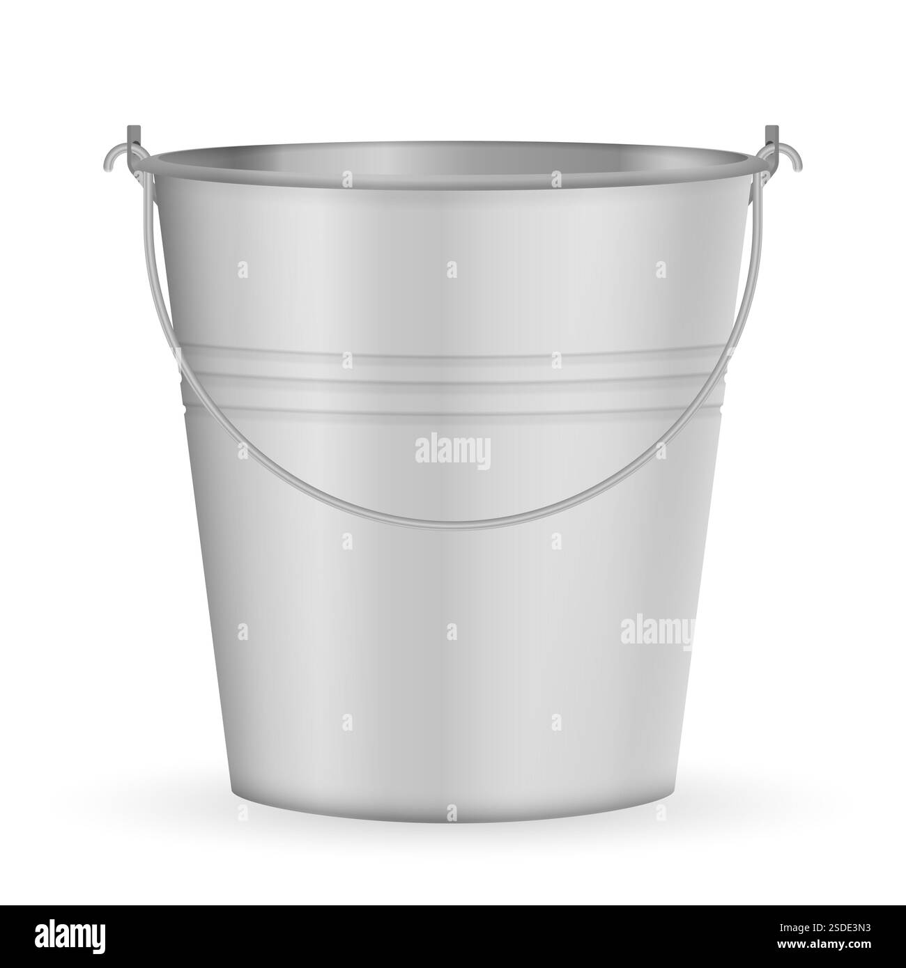 Metallic Bucket Vector Metal bucket on a white background. Vector illustration Stock Photo - Alamy