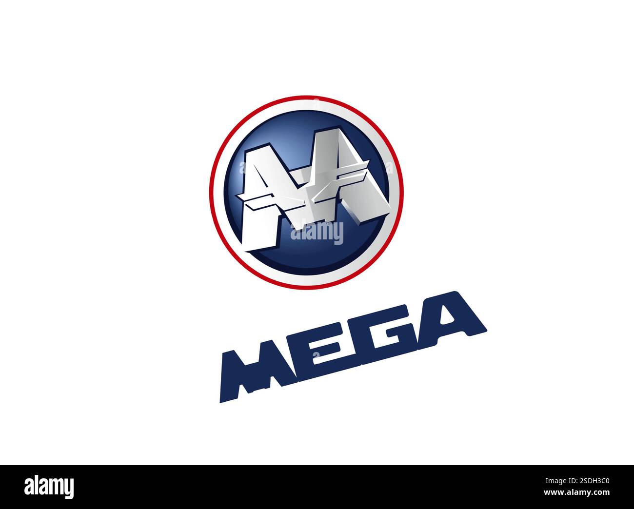 Nach links gedreht logo aixam mega logo stock photo alamy