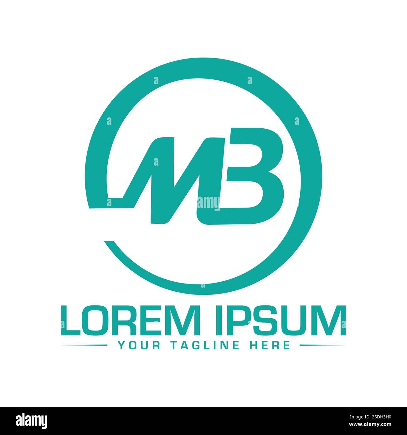 MB Letter Logo Design Stock Vector