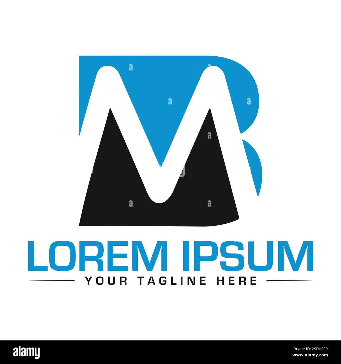 MB Letter Logo Design Stock Vector
