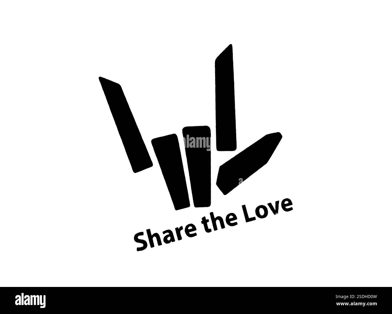 Nach links gedreht share the love logo internet logo stock photo alamy