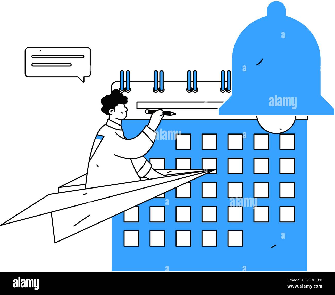 Notic Drawings Notification announcement vector creative flat hand drawn illustration ...