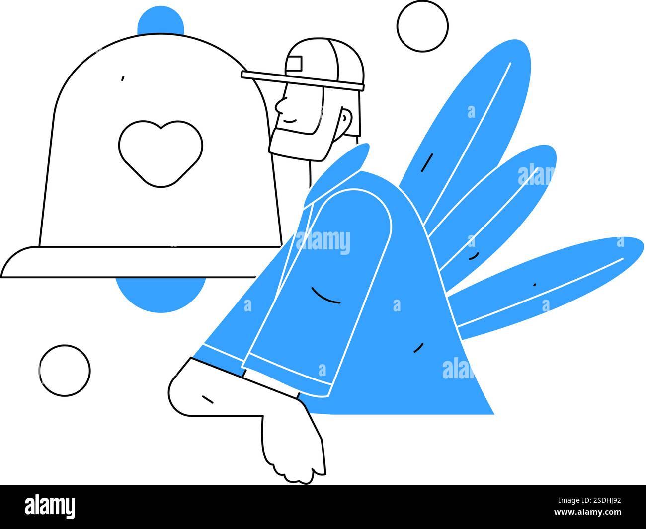 Notic Drawings Notification announcement vector creative flat hand drawn illustration ...