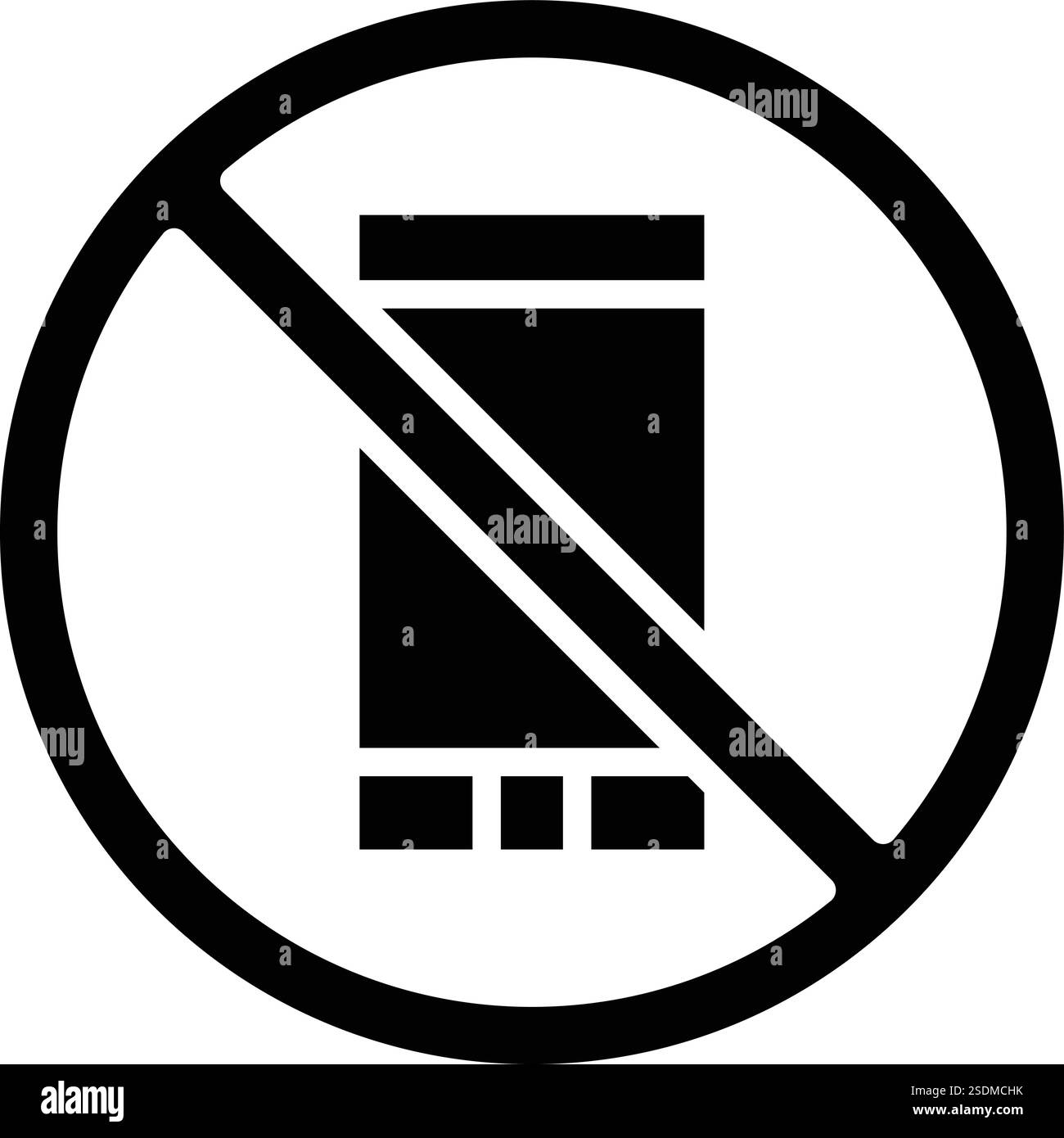 No Phone Vector Icon Design Illustration Stock Vector