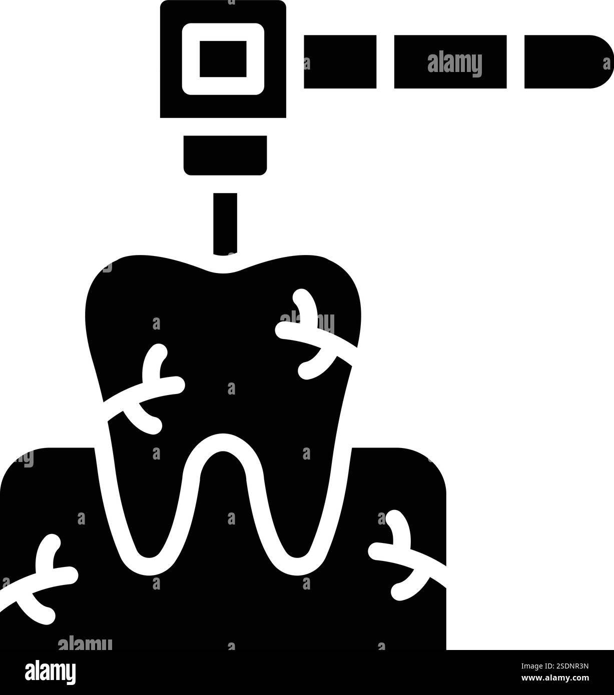 Dental Drill Vector Icon Design Illustration Stock Vector