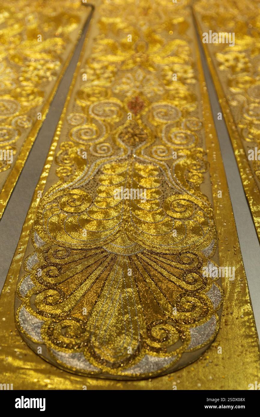 Close up of one of the Guo Pei's gown during the exhibition at M ...