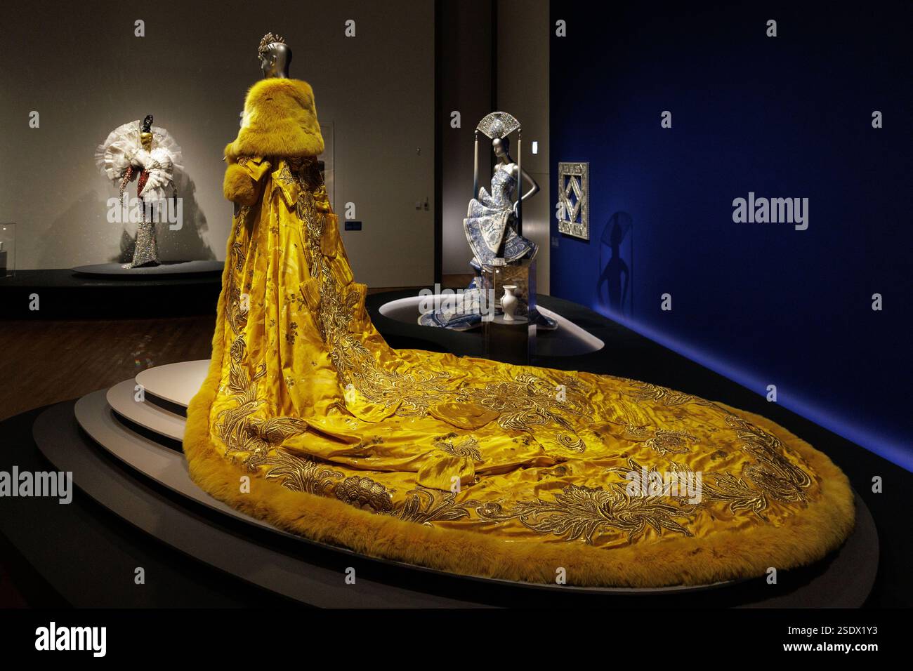 September 21, 2024, Hong Kong, China: Yellow gown worn by Rihanna seen ...