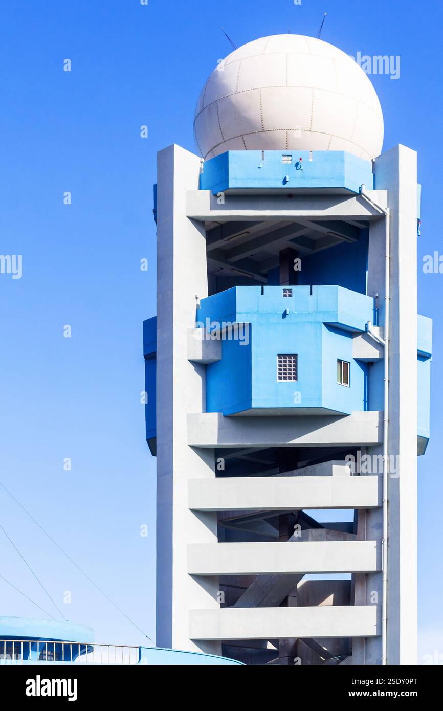 Doppler radar of PAGASA, the Philippine weather bureau in Catanduanes, Philippines Stock Photo
