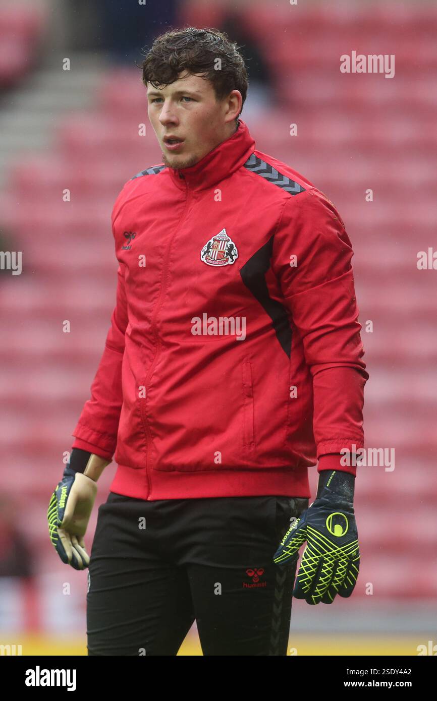 Sunderland on Saturday 8th February 2025. Sunderland Goalkeeper Anthony ...