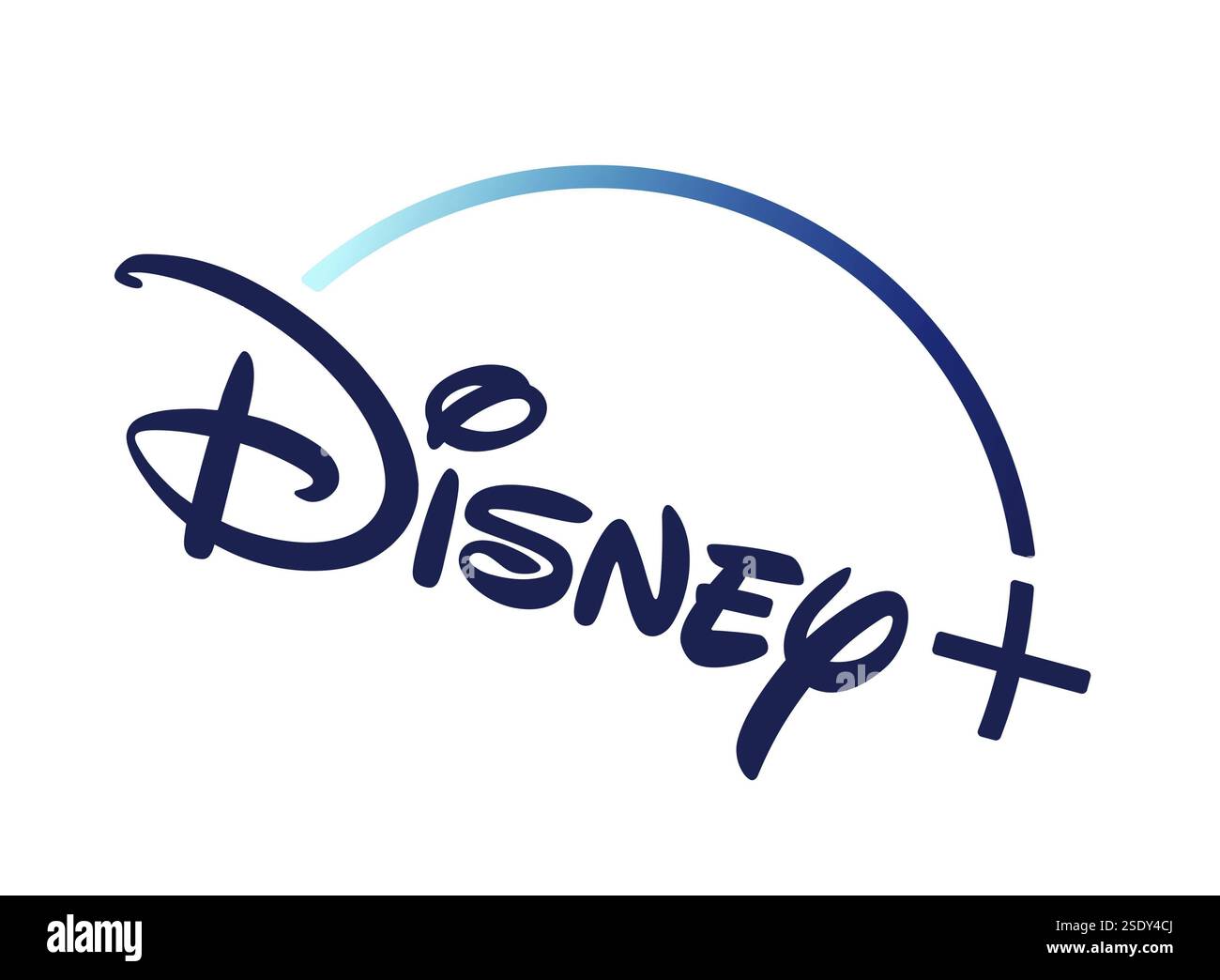 Rotated to right, Disney Plus Logo old, Logo Stock Photo - Alamy