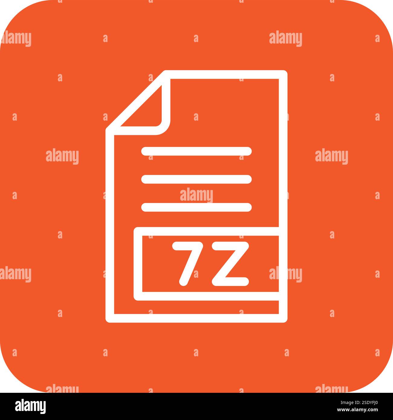 7Z Vector Icon Design Illustration Stock Vector