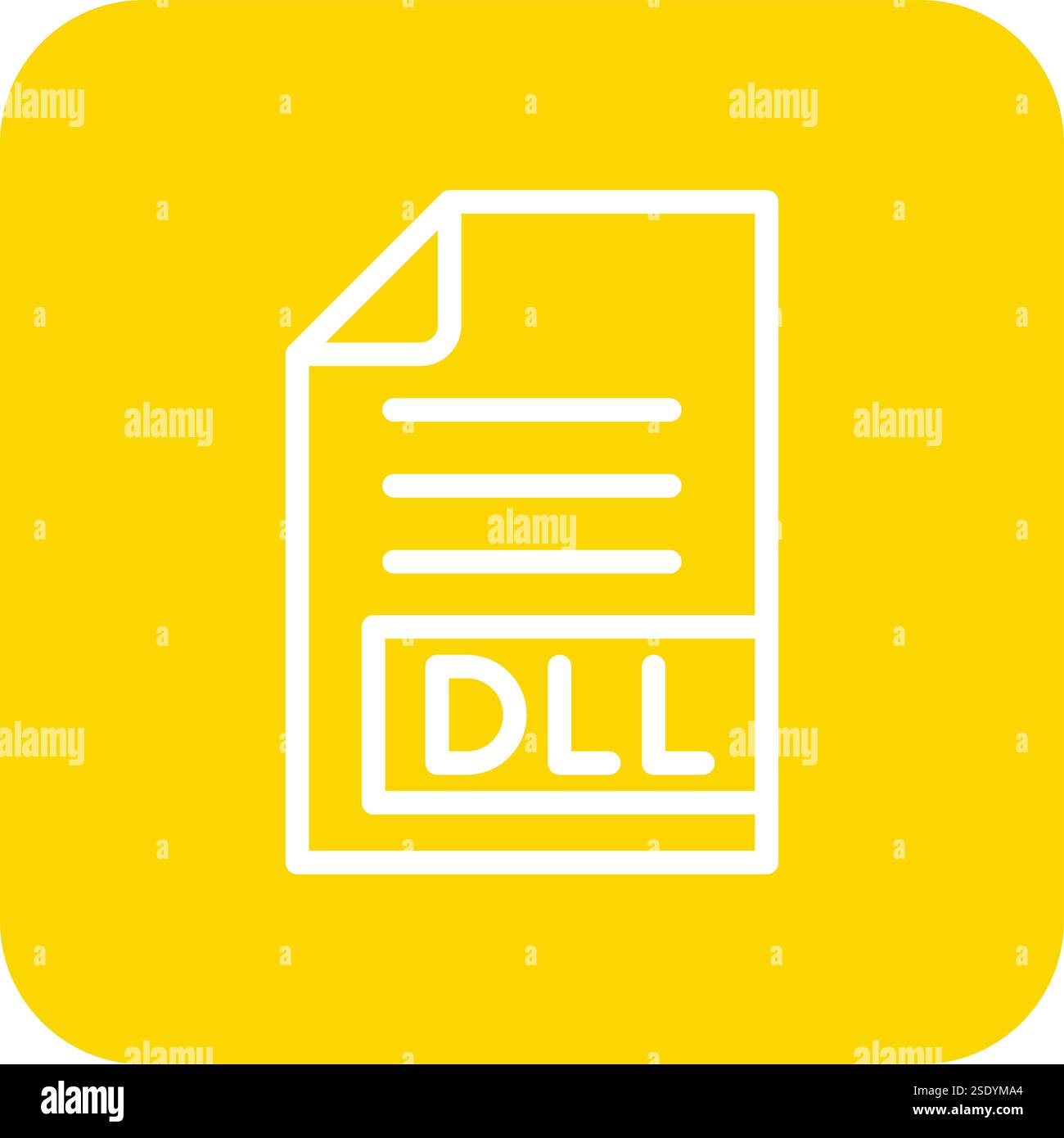 DLL Vector Icon Design Illustration Stock Vector