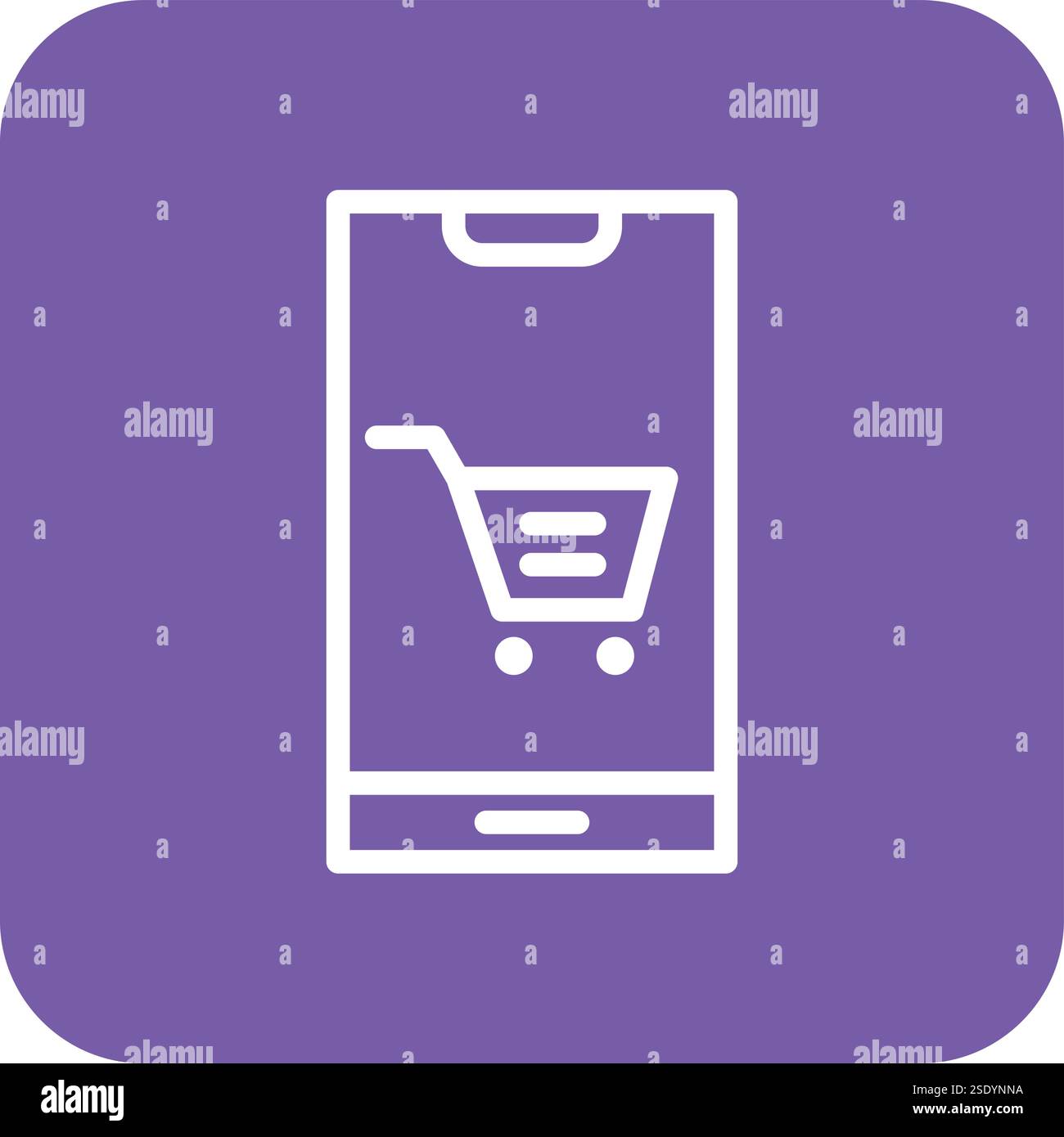 Mobile Shopping Vector Icon Design Illustration Stock Vector