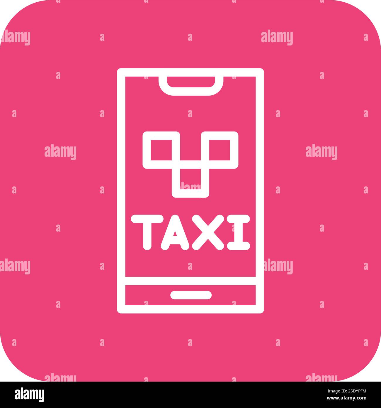 Taxi Vector Icon Design Illustration Stock Vector