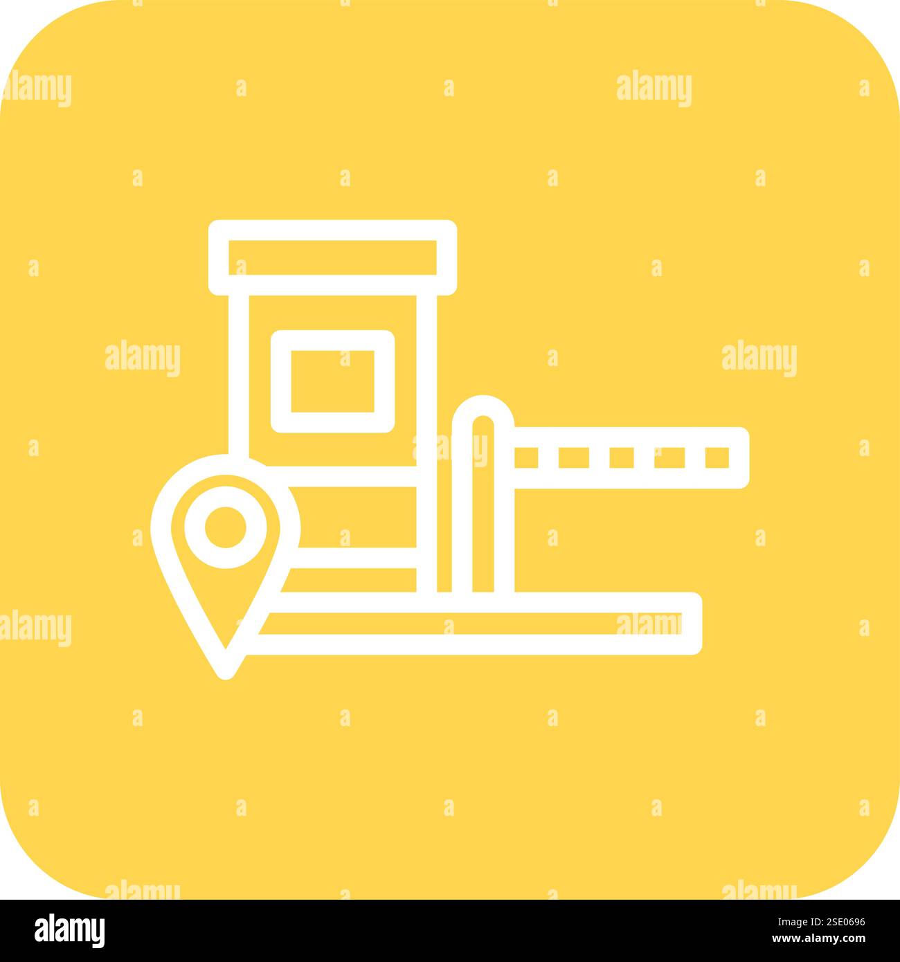 Toll Vector Icon Design Illustration Stock Vector