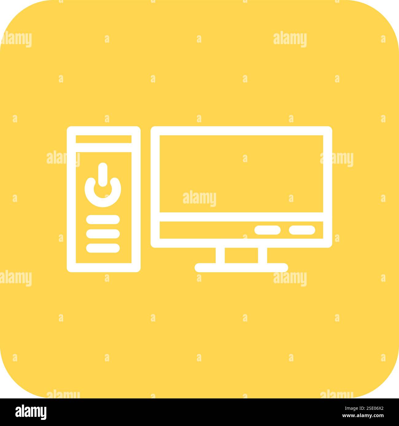 Computer Vector Icon Design Illustration Stock Vector