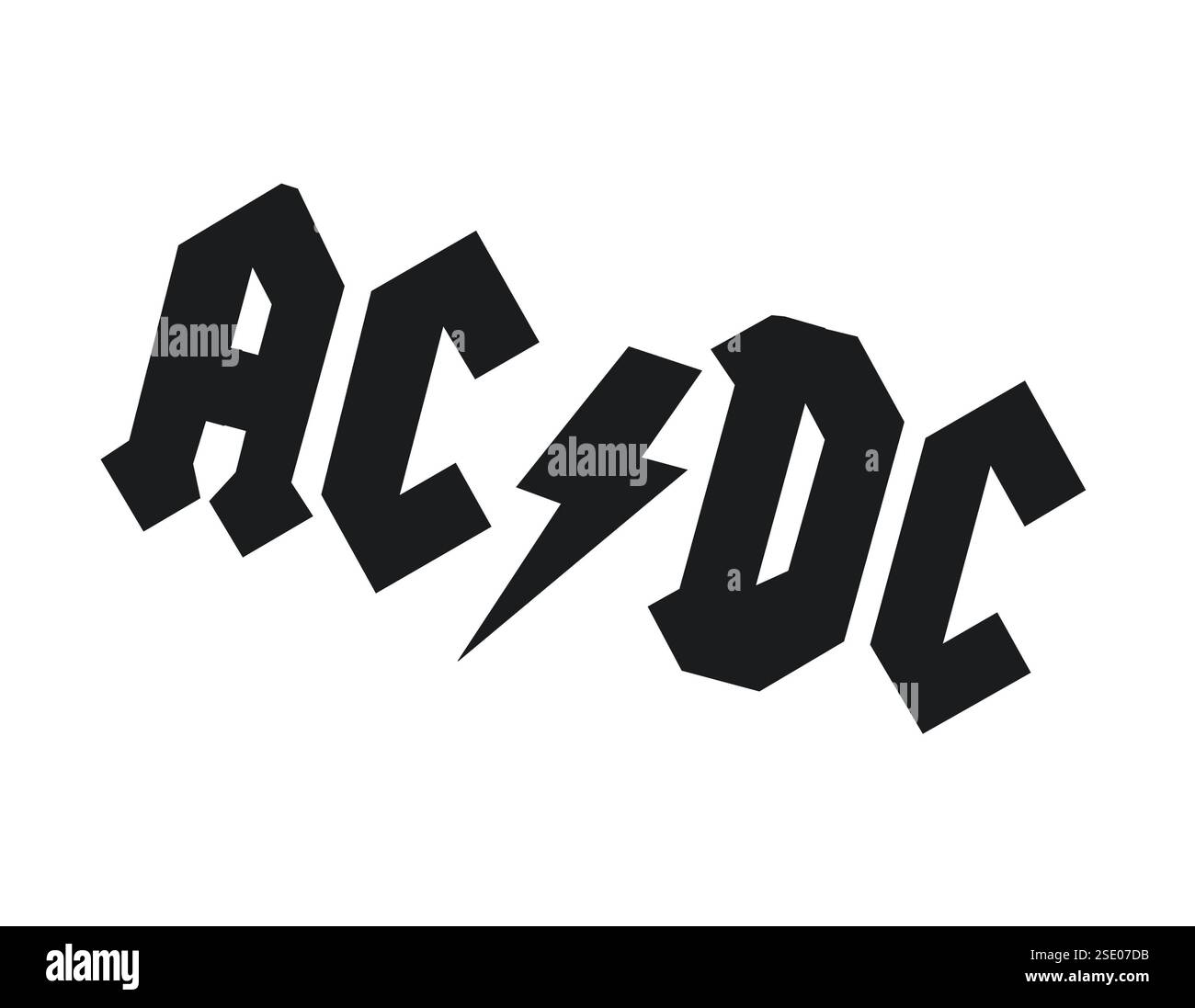 Rotated to right, ACDC log , Music, Logo Stock Photo - Alamy