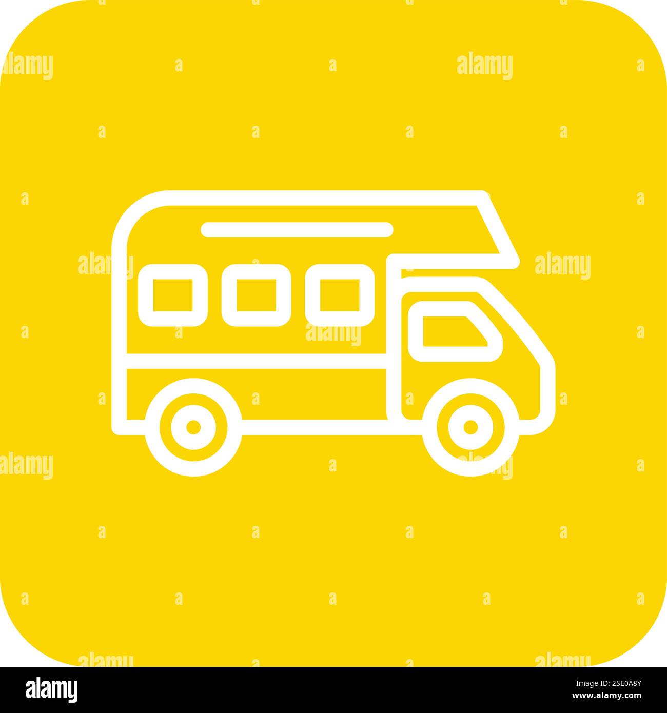Camper van Vector Icon Design Illustration Stock Vector