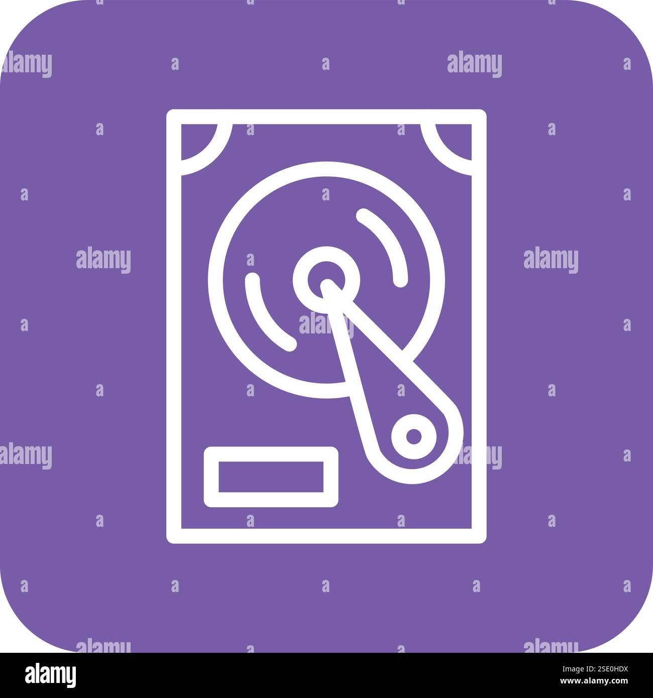 Hard Disk Vector Icon Design Illustration Stock Vector