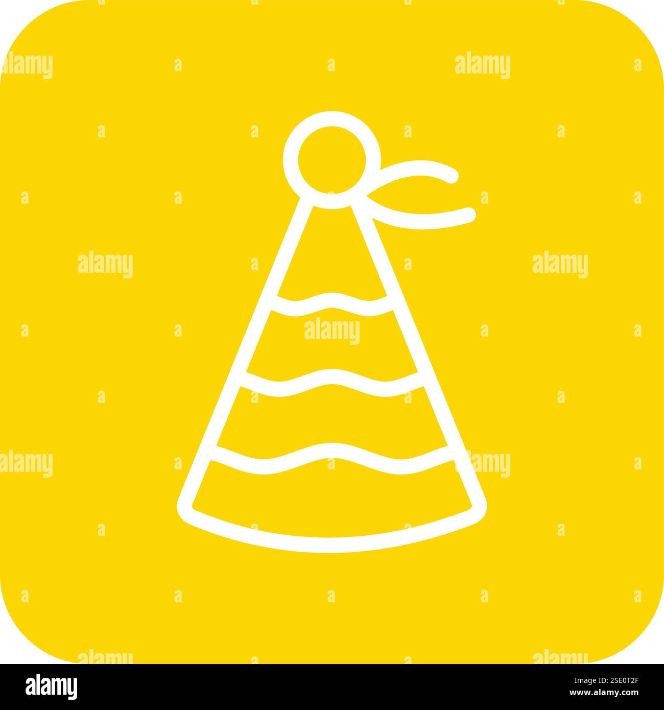 Party Hat Vector Icon Design Illustration Stock Vector