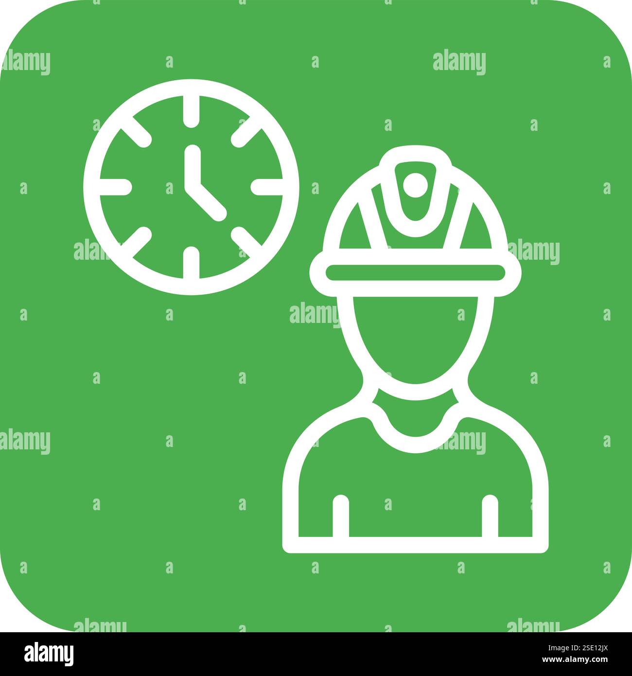 Working hours Vector Icon Design Illustration Stock Vector