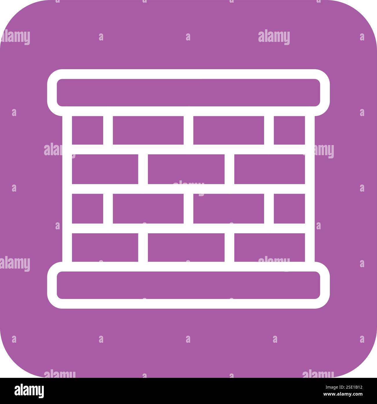 Bricks wall Vector Icon Design Illustration Stock Vector
