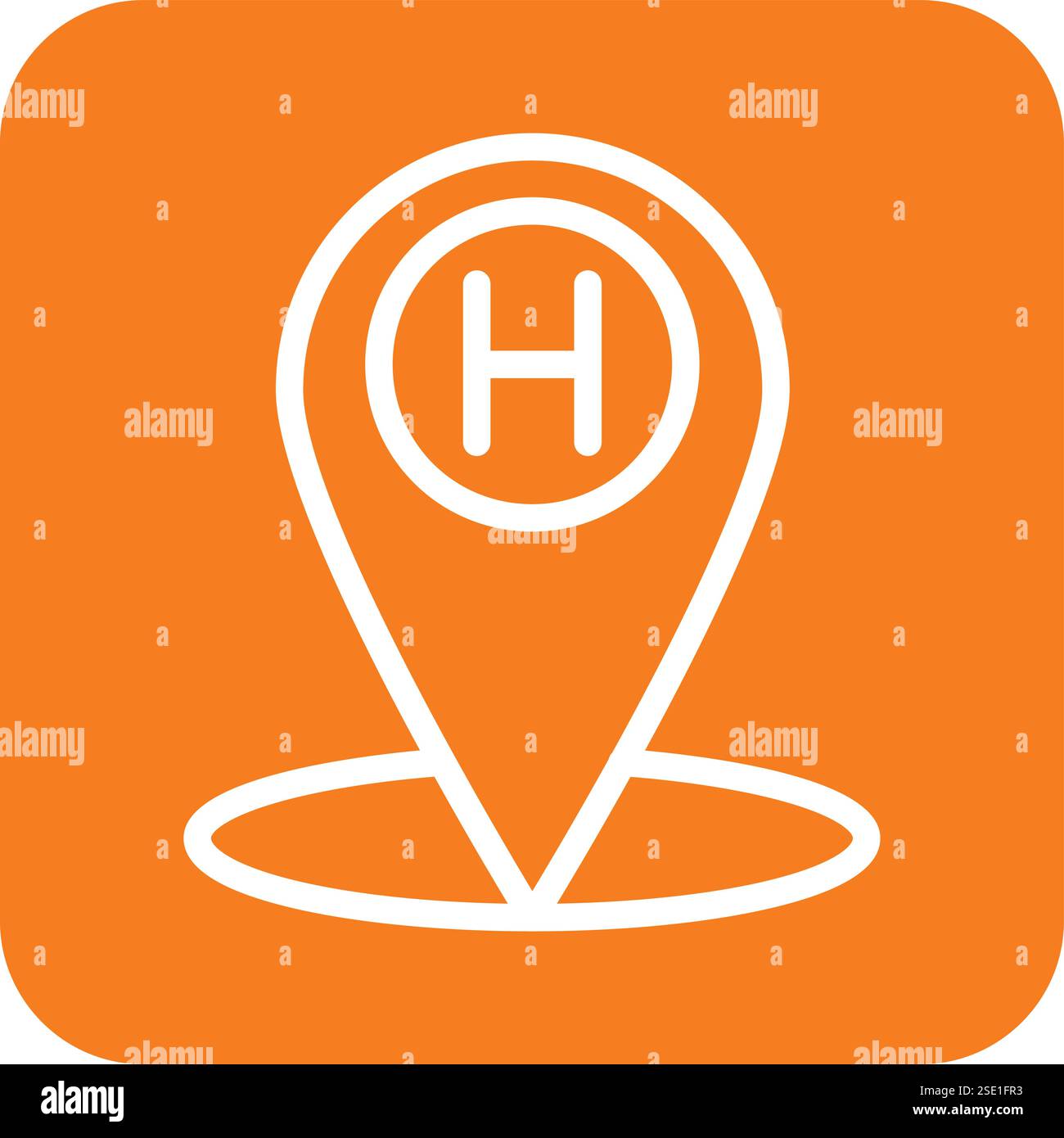 Hotel pin Vector Icon Design Illustration Stock Vector
