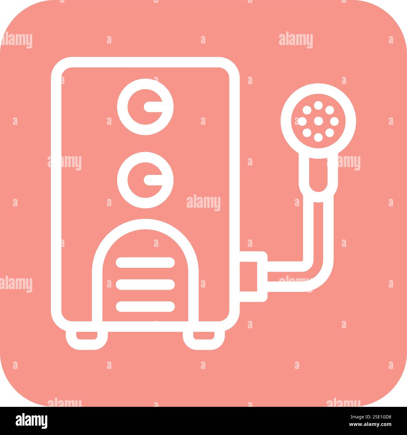 Water boiler Vector Icon Design Illustration Stock Vector