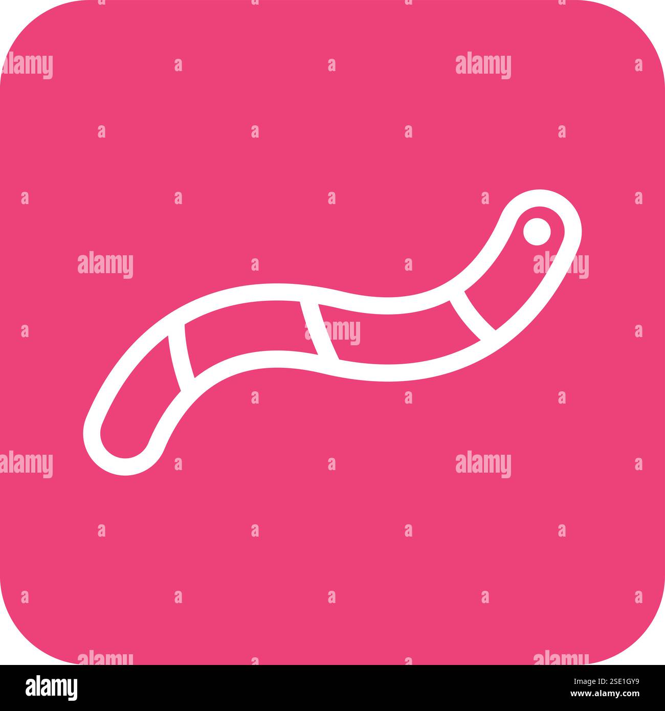 Worm Vector Icon Design Illustration Stock Vector