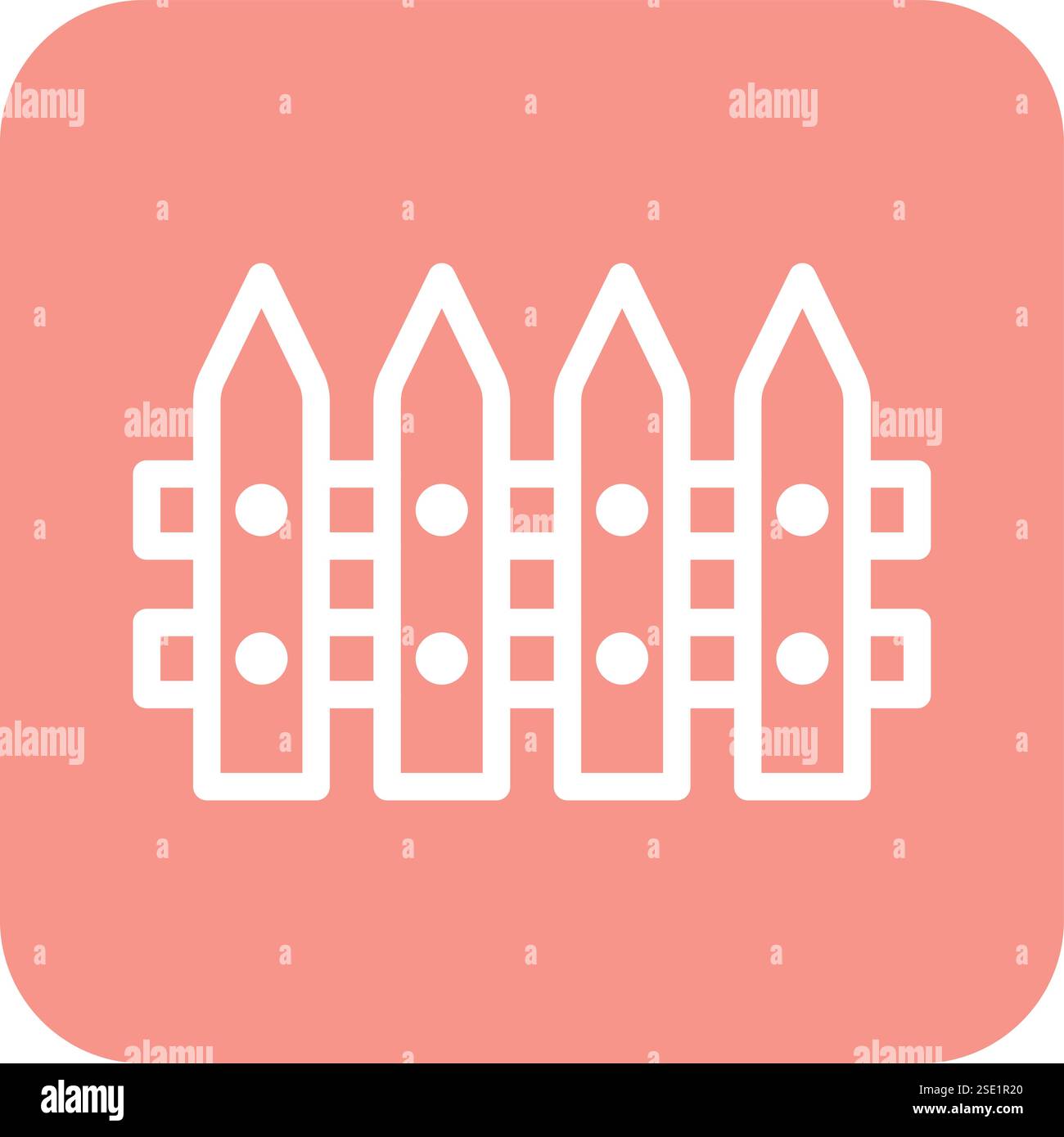 Fence Vector Icon Design Illustration Stock Vector