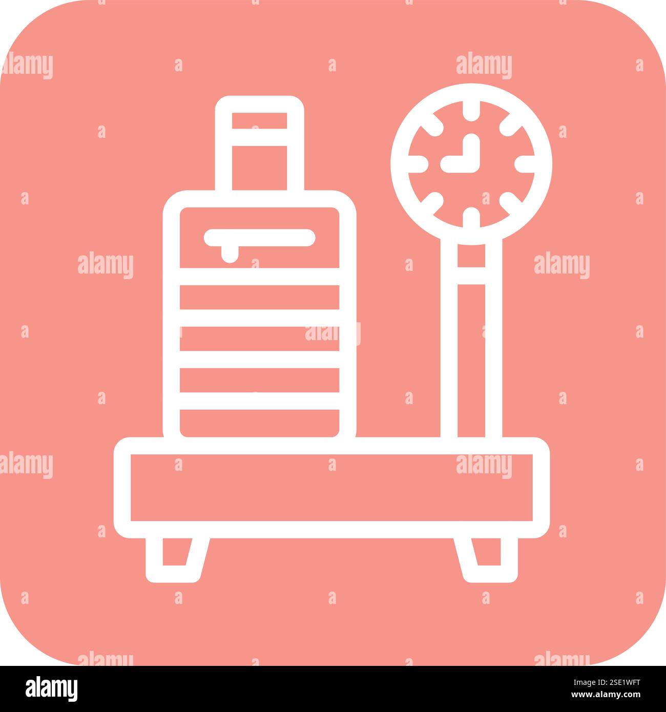 Luggage scale Vector Icon Design Illustration Stock Vector