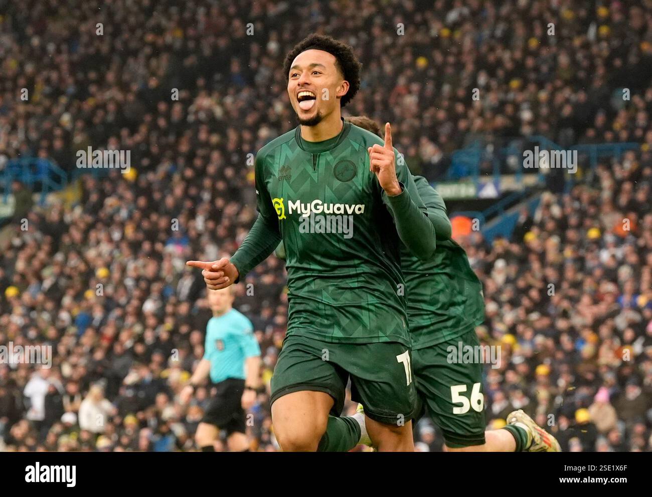 Millwall's Femi Azeez celebrates after scoring his sides second goal ...