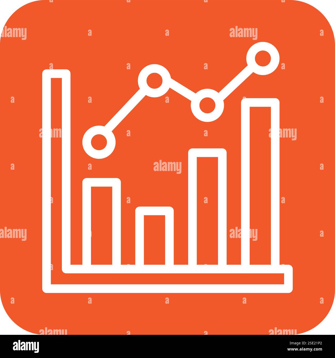 Line chart Vector Icon Design Illustration Stock Vector